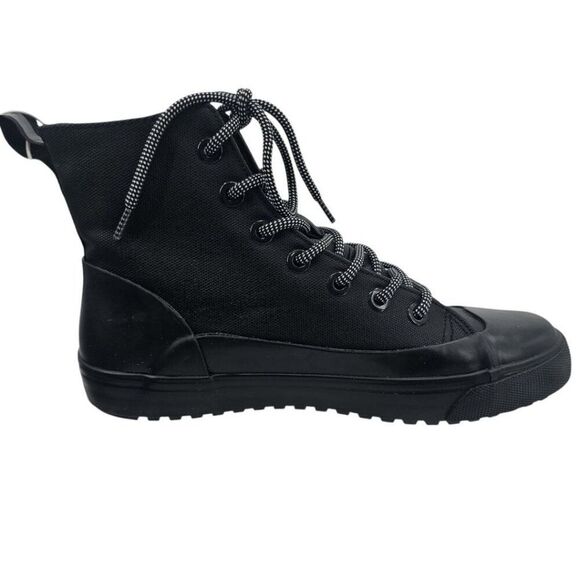 Hunter for Target W6.5 M 8.5 Black Canvas Lace Up Sneakers NWT - Picture 4 of 9